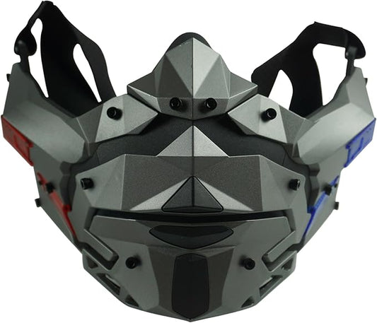 Punk Mask For Adults, Futuristic Mask, 2 Wearable Styles, Ideal For Cosplay Halloween Mask, Music Party
