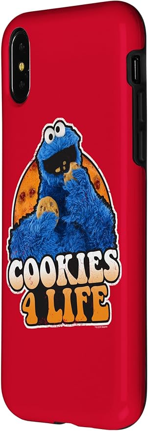 iPhone X/XS Sesame Street Cookie Monster Cookies 4 Life Case