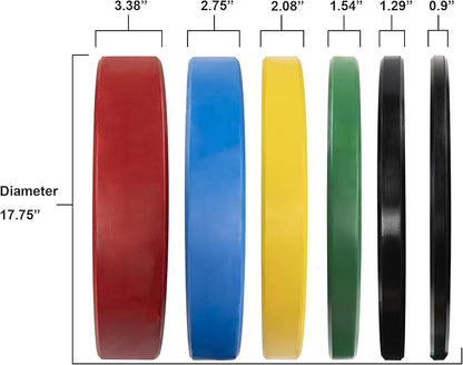 Signature Fitness 2" Olympic Bumper Plate Weight Plates 25LB Single,