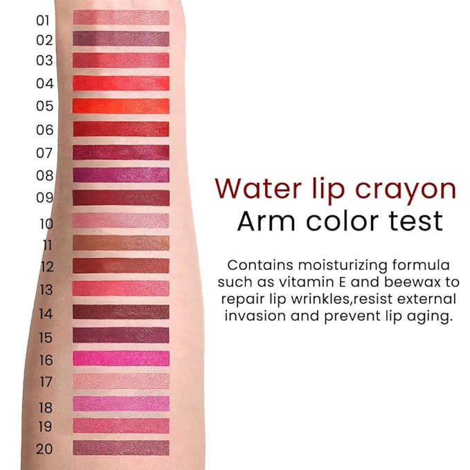 Spanish Pink Crayon Matte Lipstick Lip Liner Pencil, Moisture Smooth Lipstick Pencil, With pencil sharpener Sharpenable Lip Pencil, Ultimate Lip Crayon for Women Smudgeproof Waterproof 01#