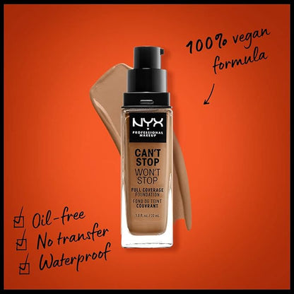 NYX PROFESSIONAL MAKEUP Can't Stop Won't Stop Foundation, Neutral Tan