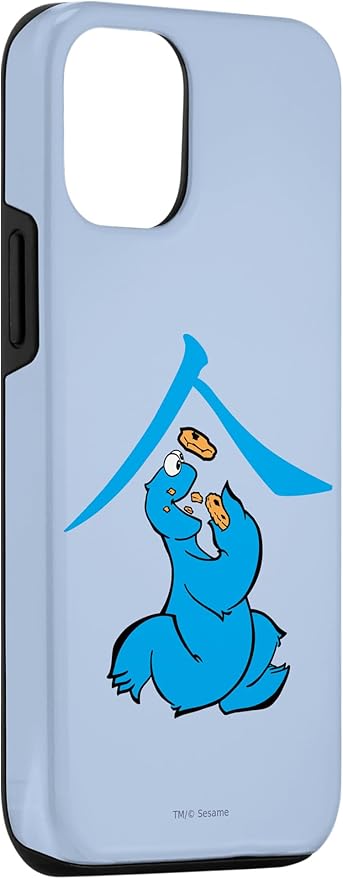 iPhone 13 Sesame Street Cookie Monster Eat in Kanji Case