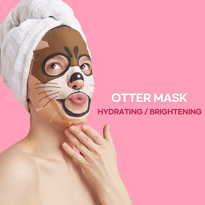 Epielle Animal Character Sheet Masks | Korean Spa Masks for All Skin Types | Face Mask, Spa Gifts, Birthday Party Gifts, Girls' Night, Skincare Party | Assorted 6 Pack | Korean Skincare