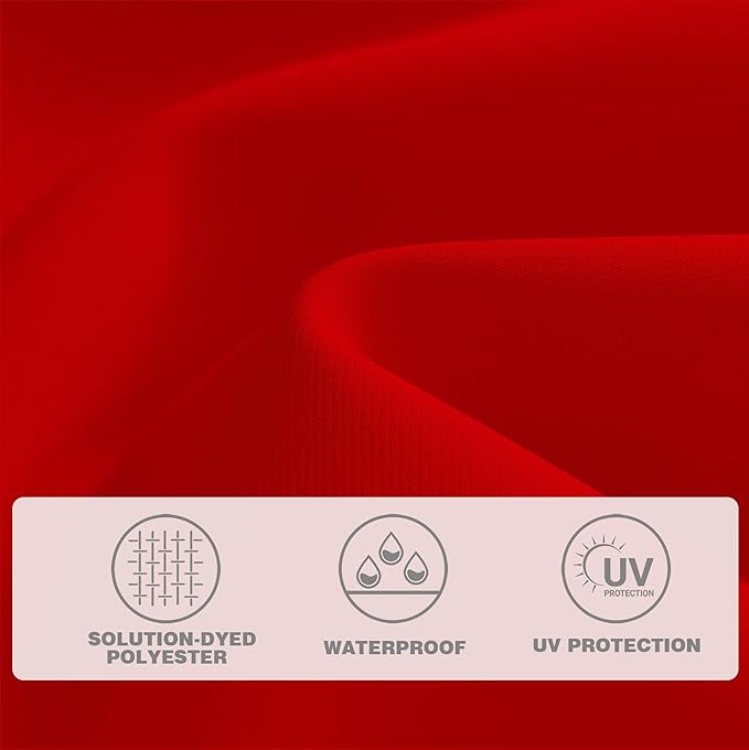 9 FT Patio Umbrella for Outdoor, Outdoor Umbrella with Push Button Tilt and Crank, Outdoor Patio Umbrellas with 8 Sturdy Ribs for Market, Garden, Deck, Backyard, Pool (Red)
