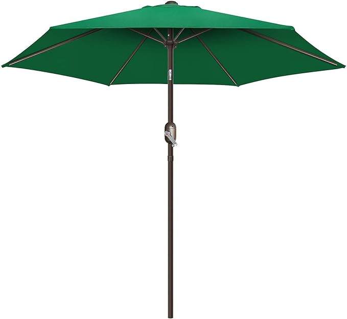 7.5Ft/9Ft Patio Umbrella, UV Protect Pool Umbrella with Heavy Duty Pole,Outdoor Umbrella with Push Botton Tilt & Crank