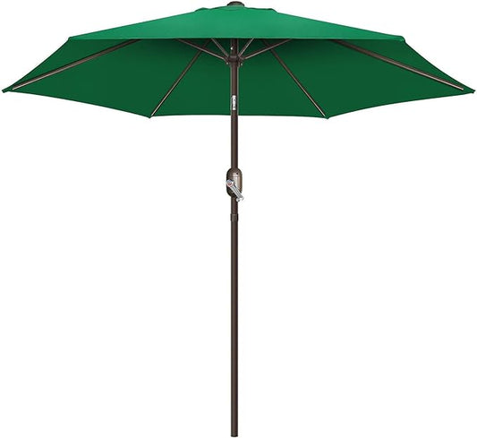 7.5Ft/9Ft Patio Umbrella, UV Protect Pool Umbrella with Heavy Duty Pole,Outdoor Umbrella with Push Botton Tilt & Crank