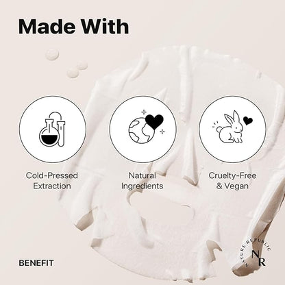 Nature Republic Mask 10 Pack (Cold Juicy) Fresh jelly mask, Bulk Facial Vegan spa Mask for Moisturizing & Hydrating Glow, korean skin care All Skin Types