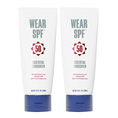 Essential Sunscreen SPF 50 Broad Spectrum Hybrid Lotion for Face and Body with Zinc Oxide to Reflect Harmful UVA/UVB Rays, 3-pack