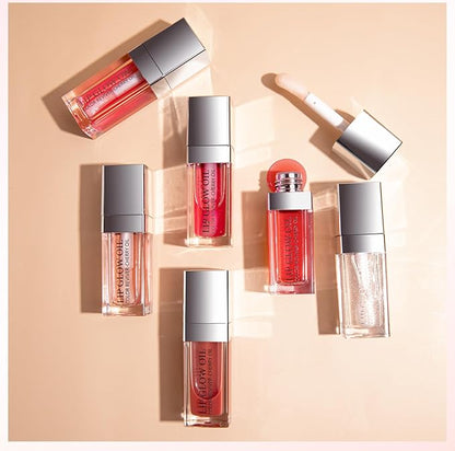 Ultimate Luxe Lip Oil Hydrating Fruit-Flavored Oils with Soft Brush for Moisturized, Full, and Radiant Lips (#01, SINGLE)