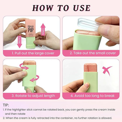 Highlighter Makeup Stick - Blush Highlighters Makeup Stick