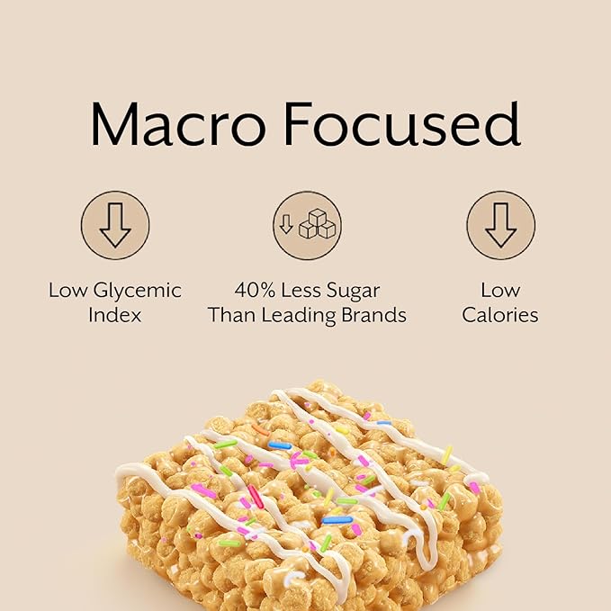 ProMix Nutrition Protein Puff Bars - Variety Pack - Birthday Cake, Snickerdoodle, Banana Bread, Mint Chocolate - Marshmallow Crispy Treat - High Protein & Low Calorie - 12 Bars