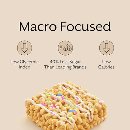 ProMix Nutrition Protein Puff Bars - Variety Pack - Birthday Cake, Snickerdoodle, Banana Bread, Mint Chocolate - Marshmallow Crispy Treat - High Protein & Low Calorie - 12 Bars