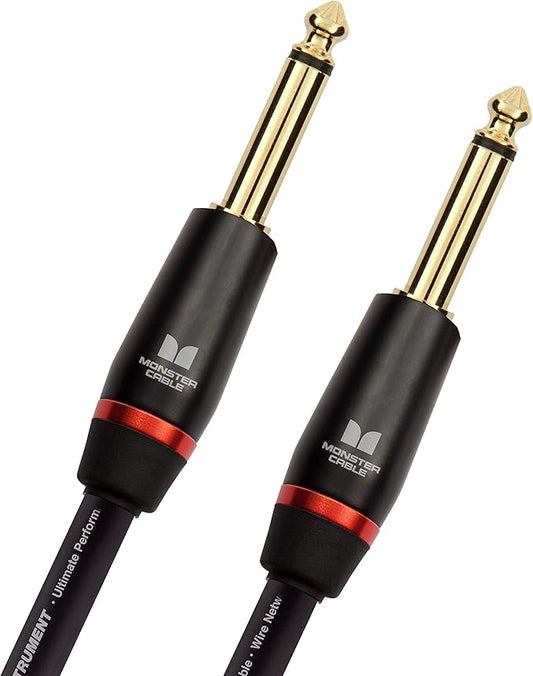Monster Prolink Bass Instrument Cable. 12 ft Guitar Cable. Straight to Straight Bass Guitar Cable. 95% Copper Braided Shield Cable Bass Guitar. Bass Guitar Cable.