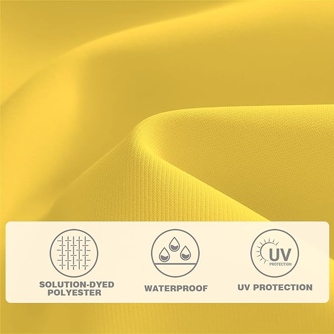 9 FT Patio Umbrella for Outdoor, Outdoor Umbrella with Push Button Tilt and Crank, Outdoor Patio Umbrellas with 8 Sturdy Ribs for Market, Garden, Deck, Backyard, Pool (Yellow)