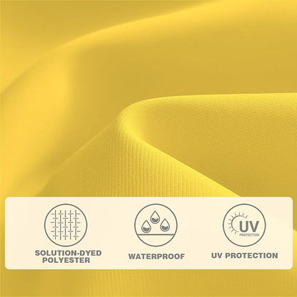 9 FT Patio Umbrella for Outdoor, Outdoor Umbrella with Push Button Tilt and Crank, Outdoor Patio Umbrellas with 8 Sturdy Ribs for Market, Garden, Deck, Backyard, Pool (Yellow)
