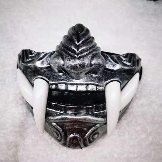 GK-O Japanese Monster Devil Hannya Mask Noh Demon Oni Samurai Half Face Sheild