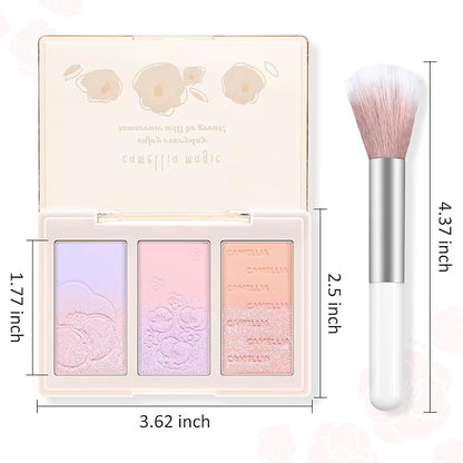 Boobeen Blush Contour Highlighter Makeup Palette - 3 the Face