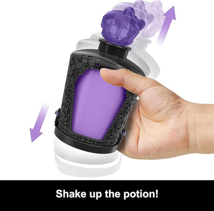 Monster High Potions Mini Dolls and Accessories, Surprise 3-inch Character Figures in Display Bottle with Water Reveal & Charms (Characters May Vary)