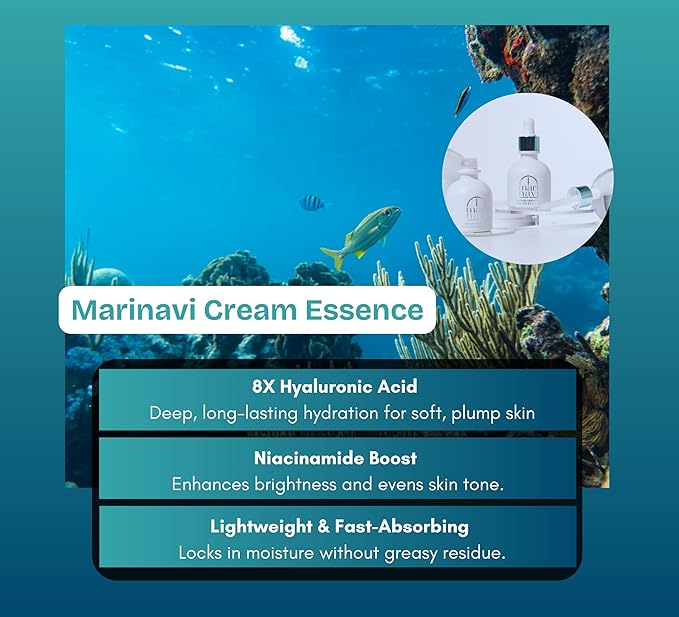 Marinavi Repair Cream Essence – Deep Hydration & Skin Renewal | 8X Hyaluronic Acid & Niacinamide | Lightweight, Fast-Absorbing Moisturizer for Smooth, Radiant Skin | Korean Skincare for All Skin Types