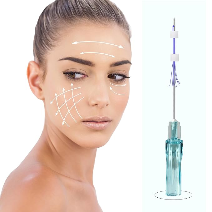 PDO Threads Multi, Face & Whole Body Lift Threads, Blunt L-Type PDO Threads Lift (16PCS-21G-50mm (l))