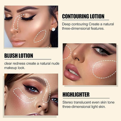 Contour Beauty Wand, Liquid Face Concealer Contouring Highlighter Blush Peach)