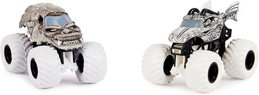Monster Jam, Official Dragon Vs. Yeti Die-Cast Monster Trucks, 1:64 Scale, Kids Toys for Boys Ages 3 and up