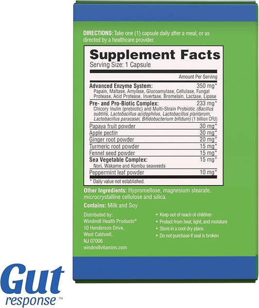 Digestive Enzymes, Digestive Support, Relieves Bloating, 5 Probiotic Strains, 11 Active Enzymes, 60 Capsules