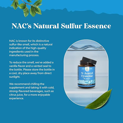 NAC Supplement N-Acetyl Cysteine 600mg - Potent Vegan High Absorption NAC 600 mg Capsules Glutathione Precursor for Liver Cleanse Detox & Repair plus Lung Health and Immunity Support (180ct)