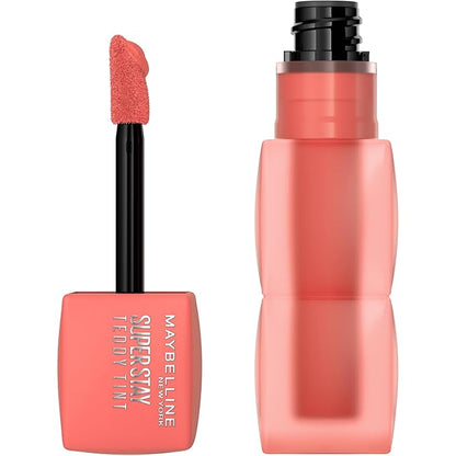 MAYBELLINE Super Stay Teddy Lip Tint, Long Lasting Matte Lipstick For Up To 12HR Wear, Baby Tee, 1 Count