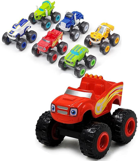 NICENINE Monster Machines Toys - Truck Vehicles Toys Gifts - Scooters Car for Kids (6 pcs)