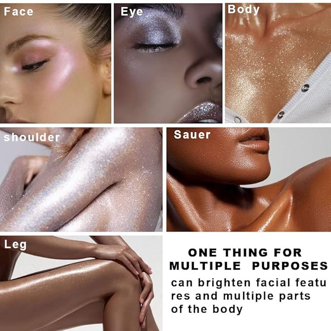 8 Colors Face Body Cheek Diamond Shimmer Highlighter