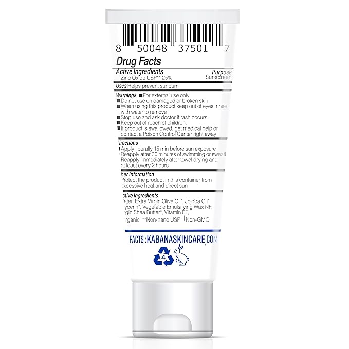 Green Screen Organic Zinc Oxide Sunscreen SPF 32 - Original - Vegan - Soy Free - Gluten Free - 6.8 fluid ounces/230g - TSA Carry On Compliant