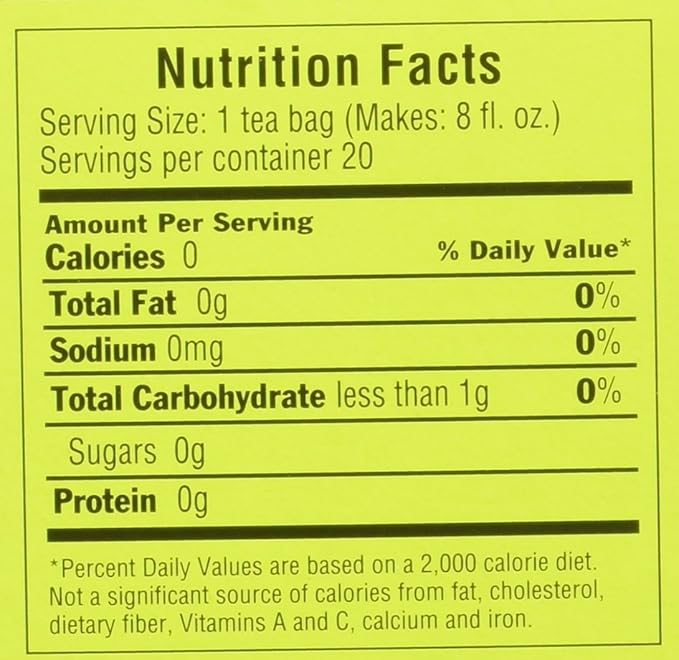 Triple Leaf Tea, Decaf Green Tea with Ginseng, 20 Tea Bags (Pack of 6)