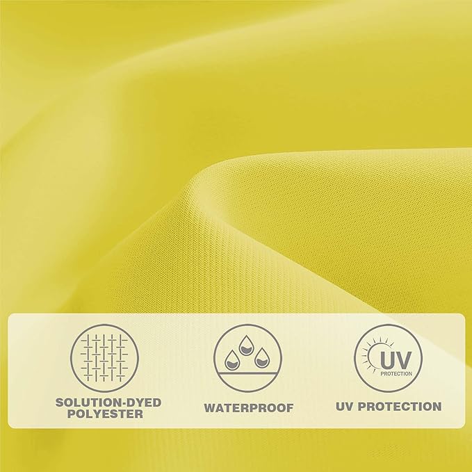 8' x 10' Rectangular Patio Umbrellas for Outdoor, Outdoor Table Umbrella, Large Outdoor Patio Umbrellas with 8 Sturdy Ribs for Market, Garden, Pool (Yellow)