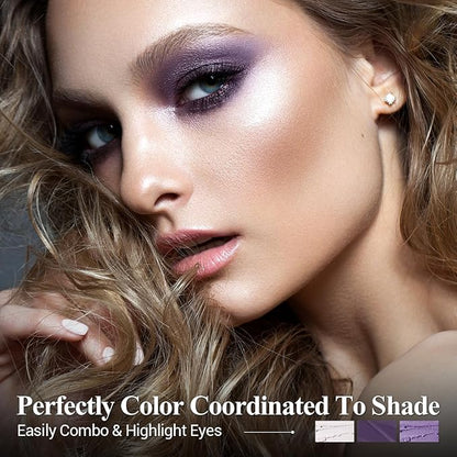 Neutral Eyeshadow Stick Makeup Set, Metallic Shimmer Matte Cream Eye Shadow Eyeliner Brightener Pencil Crayon - Classic 6PCS A014