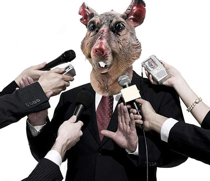 Rat Splinter Latex Animal Mouse Monster Mask - Movie Costume Cosplay Party Fancy Dress Turtles Multicoloured