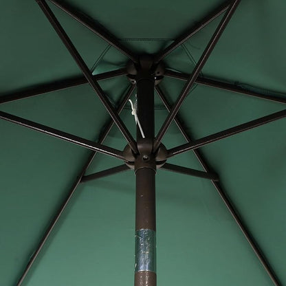 Blissun 7.5 ft Patio Umbrella, Yard Umbrella, Outdoor Market Umbrella with Push Button Tilt Crank, Seaglass