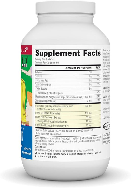 Source Naturals Attentive Child Chewable Wafers for Brain Metabolism Support - 120 Fruit Wafers