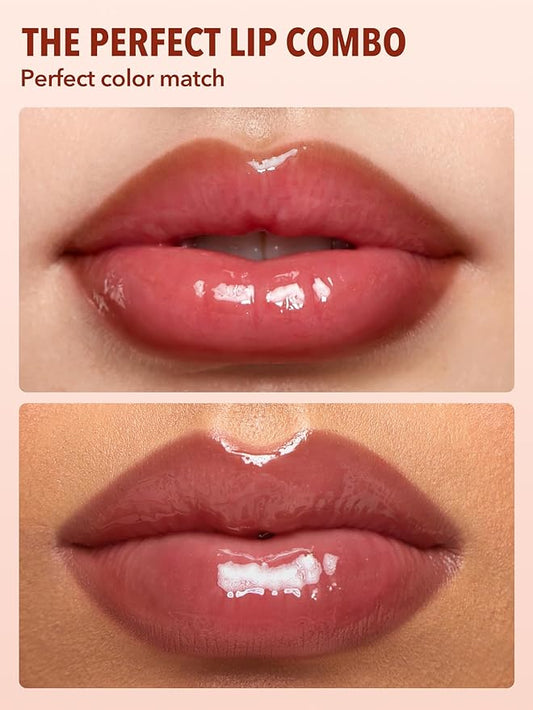 SHEGLAM 2-In-1 Lip Rules Liner & Gloss Pen Long Lasting Plumping Perfect Lip Combo Makeup Set-Play Fair