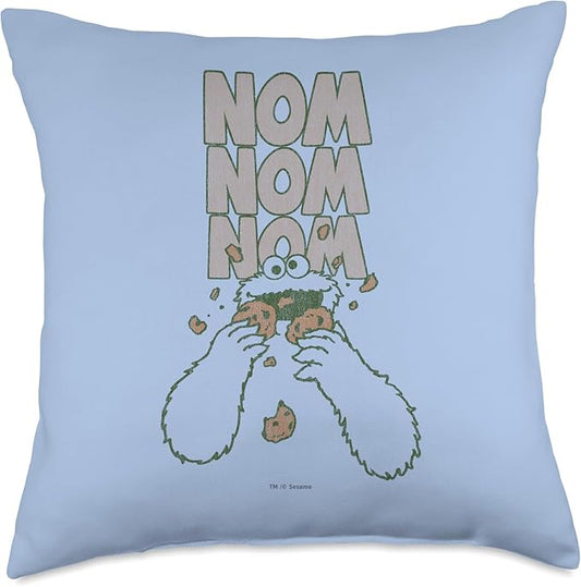 Sesame Street Cookie Monster Nom Throw Pillow, 18x18, Multicolor
