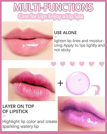 Glow Reviver Lip Oil Moisturizing Lip Gloss for Dry Lips, Clear Lip Oil with Plumping, Hydrating Effects, Women's Makeup Gift (#006 Berry)