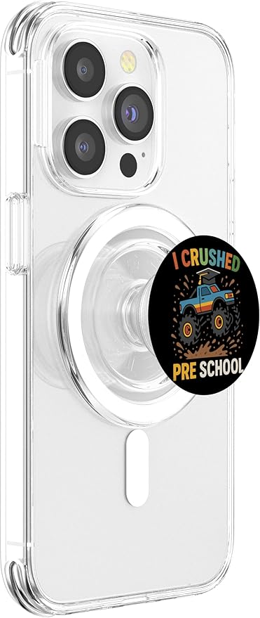 I Crushed Preschool Monster Truck Cap Preschool Graduation PopSockets PopGrip for MagSafe