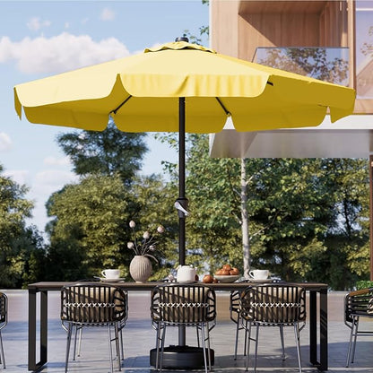 11FT Patio Umbrella Table Market Umbrella w/Crank Outdoor Umbrellas for Garden, Deck, Backyard, Pool and Beach, Yellow