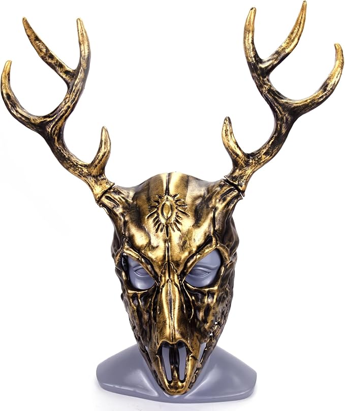 Halloween Horror Antler Mask Sheep Bone Mask Christmas Carnival Masquerade Party Cosplay Props Accessories