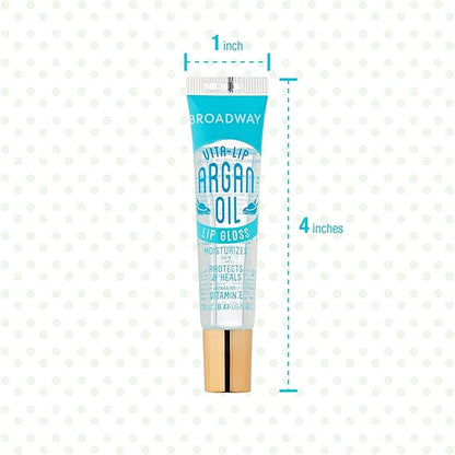 Ruby Kisses Broadway Vita-Lip Clear Lip Gloss (48 Pack), Ultra-Hydrating & Soothing Formula with Vitamins, High-Shine Non-Sticky Finish Lip Balm with Mint, Rosehip, Coconut, Mango, Argan, Honey, Shea