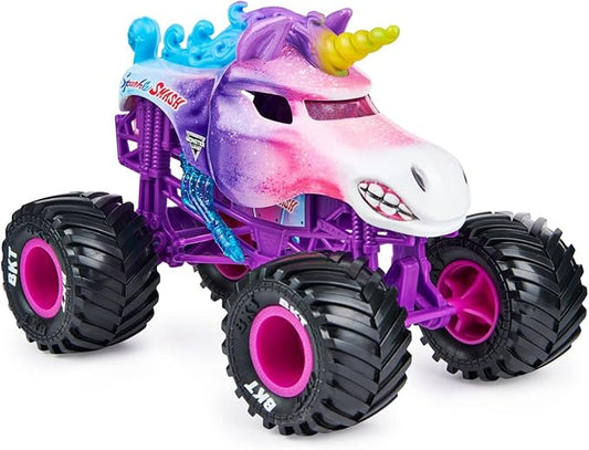 Monster Jam, Official Sparkle Smash Monster Truck, Collector Die-Cast Vehicle, 1:24 Scale