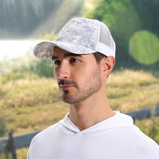 LOOGU Fishing Hat Mesh Back for Men Women Adjustable Baseball Trucker Cap Snapback Hats