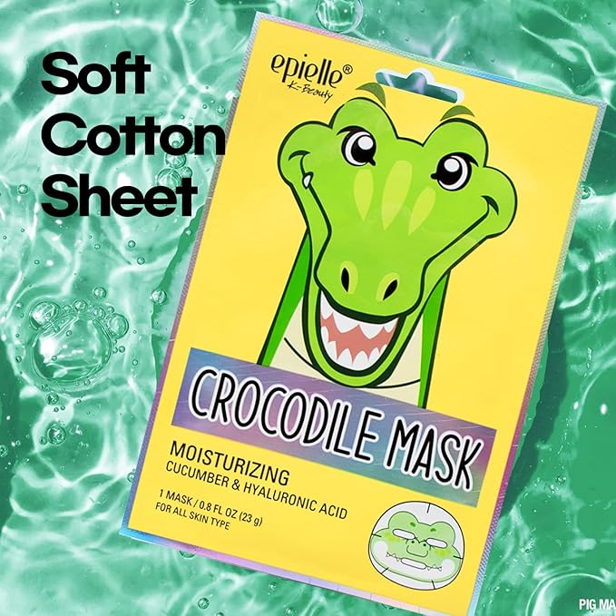 Epielle Character Sheet Masks 12 Pack, Animal Spa Mask, Korean Beauty Mask For All Skin Types, Kids Face Mask, Birthday Party Gift, Girls Night, Spa Day, Spa Night, Spa Gifts for Women