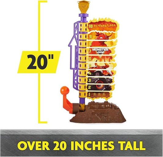 Monster Jam El Toro Loco Big Air Challenge Playset with Exclusive Monster Truck, Over 20-Inch Tall, 1:64 Scale, Kids Toys for Boys Ages 3 and up