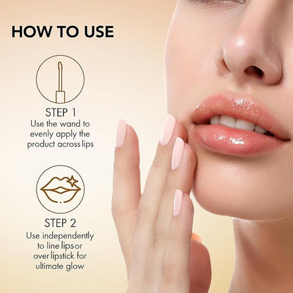 Botanic Hearth Lip Glow Oil with Vanilla flavor | Moisturizing & Hydrating Lip Gloss Oil for Dry Lips | Transparent Gloss | Lightweight & Non Greasy | 0.3fl oz